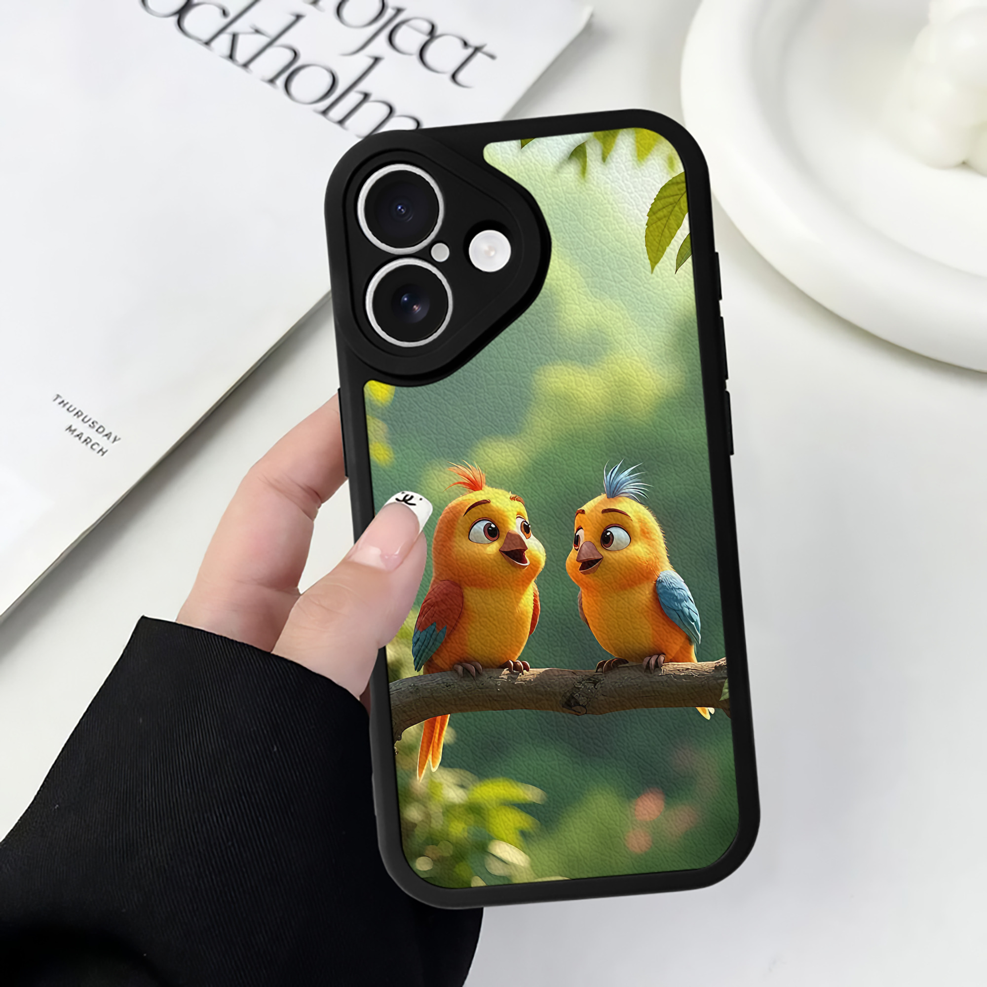 （画像用） Angry Birds アングリーバード 【iPhone 16シリーズ対応】シリコンスマホケース（レザー調） 材質：シリコン